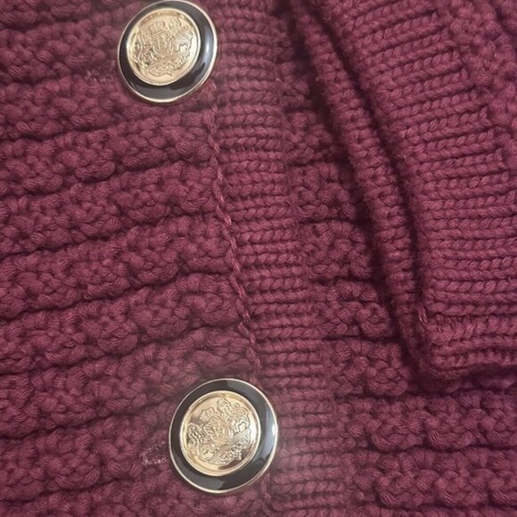 NEW Ba&sh Bash Gaspard Tweed Cardigan Jacket in Burgundy Red | size 2  / M - Picture 13 of 15